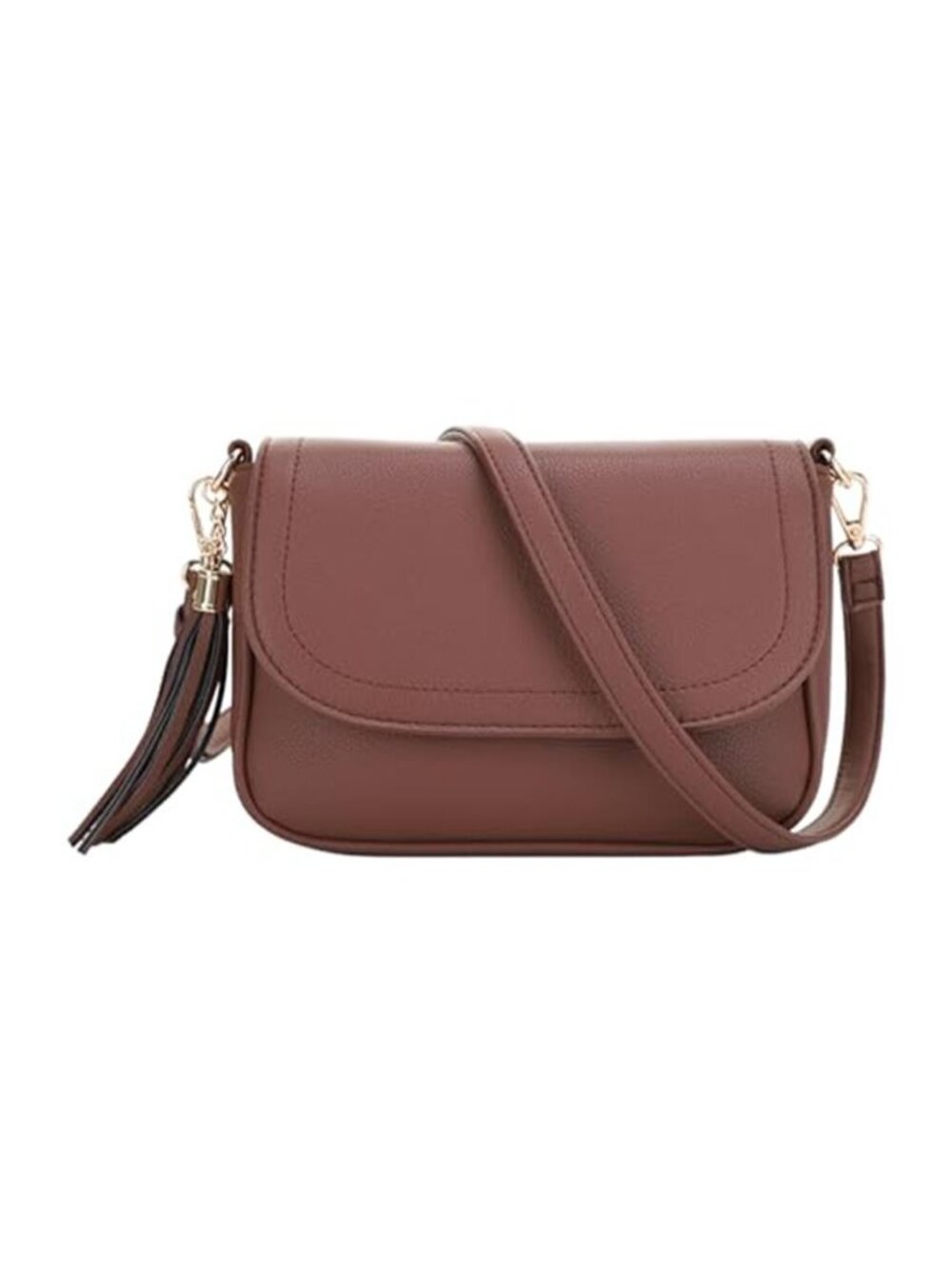 Leather Crossbody Bag Saddle Purse Flap Shoulder Handbag Small Clutch Bag